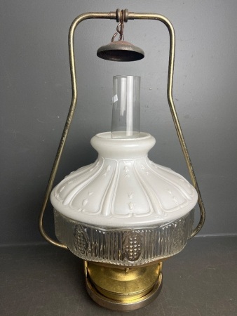 Aladdin Model #23 Brass Hanging Mantle Oil Lamp