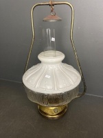 Aladdin Model #23 Brass Hanging Mantle Oil Lamp - 4