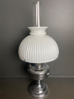 Aladdin Model #12 Oil Lamp with Metal/Nickel-Plated Base