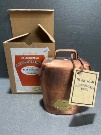 Steel Australian Condamine Bell Hand-Signed by R.M Williams