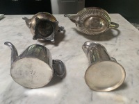 4 Antique Silver Plated Coffee, Tea & Water Pots - 4