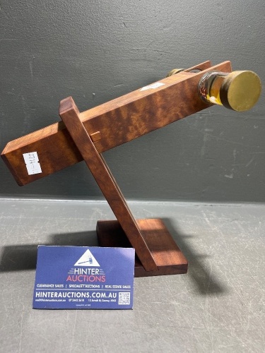 Kaleidoscope on Wooden Stand with Glass Cylinder