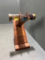 Kaleidoscope on Wooden Stand with Glass Cylinder - 2