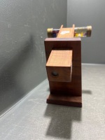 Kaleidoscope on Wooden Stand with Glass Cylinder - 3