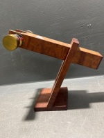 Kaleidoscope on Wooden Stand with Glass Cylinder - 4
