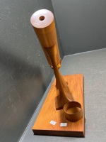 Wooden Tombola Scope on Large Wooden Stand with Hand-Blown Glass Marble - 2