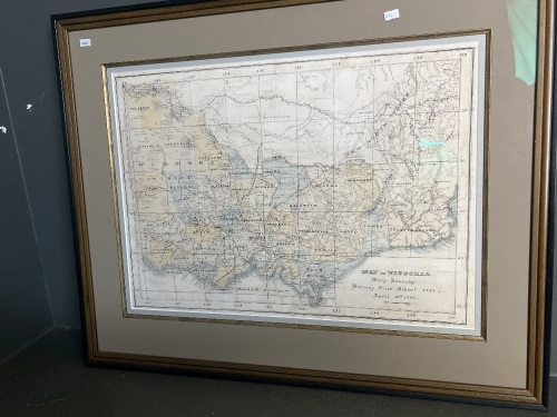 Map of Victoria, Australia Dated 1889