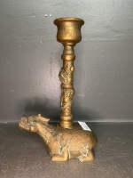 Brass/Copper Home Decor Vase and Candlestick Holder - 5