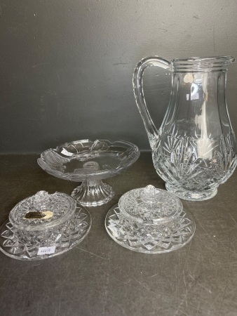 Set of Bohemia Crystal Table Centerpiece