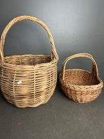 2 x Rattan Style Baskets