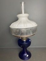 Aladdin Cobalt Blue Lincoln Drape Oil Lamp