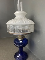 Aladdin Cobalt Blue Lincoln Drape Oil Lamp - 3