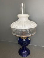 Aladdin Cobalt Blue Lincoln Drape Oil Lamp - 4