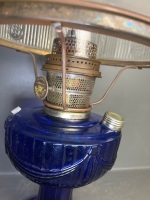 Aladdin Cobalt Blue Lincoln Drape Oil Lamp - 6