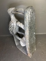 Handcrafted Stone Carved Hornbill Bird Sculpture Signed by ARISHA CHAMBOKO - 4
