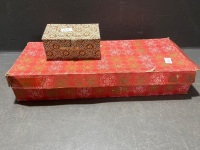 Vietnamese red lacquered box 1950s and Chinese Stone Seal in Cases - 6