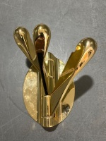 Lot of Decorative Silver and Gold Coloured Coat Hooks - 2