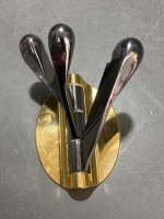 Lot of Decorative Silver and Gold Coloured Coat Hooks - 3