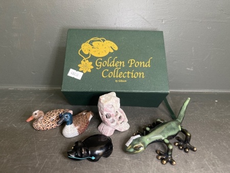 Golden Pond Collection by Gibson - Inc. Mini Figurines such as lizard, duck and owl