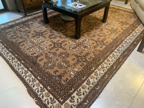 Large Brown Wool Rug