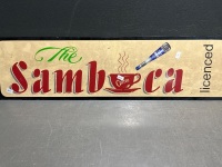 The Sambuca Cafe' Decorative Metal Sign - Double-sided - 2