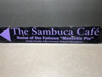 The Sambuca Cafe' Decorative Metal Sign - Double-sided - 4