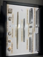 Crystal Cabinet Knobs Packaged in Display Case with Corresponding Prices - 2