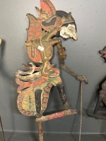 3 x Double-Sided Wooden Wayang Kulit Puppets from Indonesia - 3