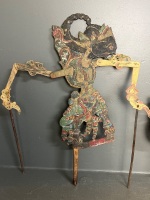 3 x Double-Sided Wooden Wayang Kulit Puppets from Indonesia - 4