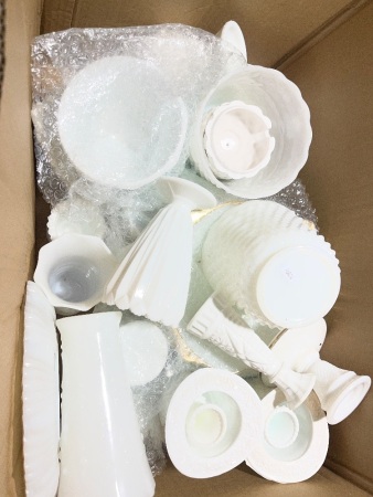 Collection of Fire King Milk Glass
