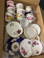 Large Box Lot of Cups and Saucers