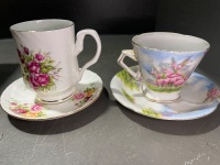 Large Box Lot of Fine China Cups and Saucers - 2