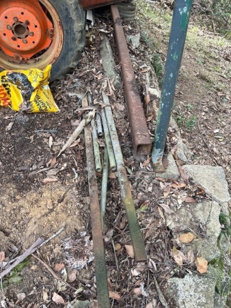 Assortment of mostly galvanised pipe