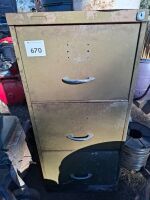 Metal filing cabinet