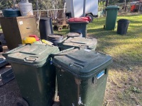 4x wheelie bins containing fertiliser