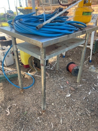 Stainless steel garden bench