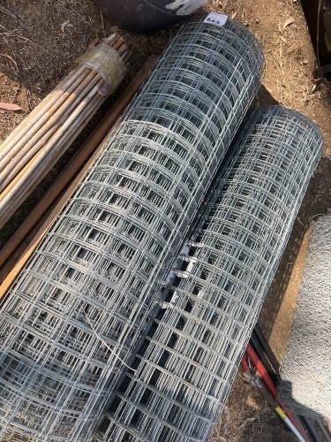 2 rolls of galvanised dog wire