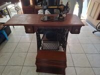 Singer Treadle Sewing Machine - With Cover
