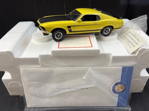 1969 Ford Boss 302 Mustang &ndash; Yellow (Mint Box) - B11WH07 - Franklin Mint