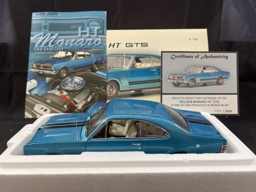 1969 Holden Monaro HT GTS 350 Monza Blue - 1954/3000 - AUTOart - 73412