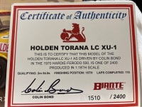 1970 Holden Torana LC GTR XU-1 #39C Colin Bond - Hardie-Ferodo 500 - 1510/2400 - AUTOart - 87060 - Certificate Signed Colin Bond - 2