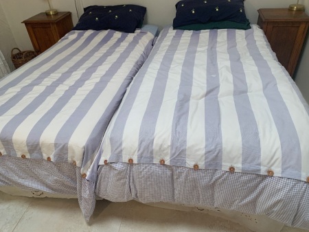 Pair of Single Beds with Mattresses
