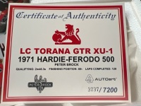 1971 Holden Torana LC GTR XU-1 #32D PeterBrock HDT 8thPlace - Hardie-Ferodo 500 - 3737/7200 - AUTOart - 87161 - 3