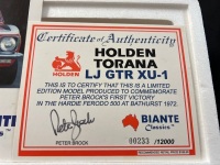 1972 Holden Torana LJ GTR XU-1 #28C Peter Brock - Winner - Hardie-Ferodo 500 - 00233/12000 - Biante - 80131 - Certificate Signed Peter Brock PBC No.1 - 3