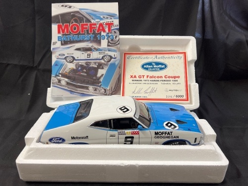1973 Ford Falcon XA GT Hardtop #9 Moffat/Geoghegan - Winner - Hardie-Ferodo 1000 - 2404/6000 - AUTOart - 87313 - Certificate Signed Allan Moffat