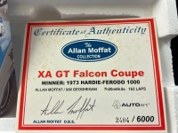 1973 Ford Falcon XA GT Hardtop #9 Moffat/Geoghegan - Winner - Hardie-Ferodo 1000 - 2404/6000 - AUTOart - 87313 - Certificate Signed Allan Moffat - 2
