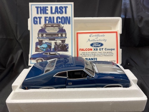 1977 Ford Falcon XB GT Coupe Apollo Blue Road Car - 1619/6672 - AUTOart - 72741