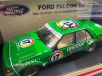 1983 Ford Falcon XE #17 Dick Johnson/Kevin Bartlett - Green - James Hardie 1000 - .. / 7620 - Biante - B180301A - Car Signed Dick Johnson @ TM Event 2010 & Kevin Bartlett @ Die-Cast Expo 2011 - 2