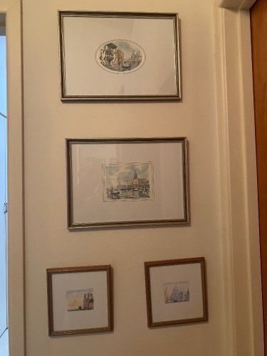 Collection of 4 Small Framed Venetian Watercolours