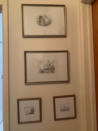 Collection of 4 Small Framed Venetian Watercolours